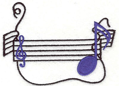 Embroidery Design: Notes 1 <br>2.94" X 3.93"