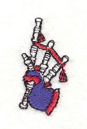 Embroidery Design: Bagpipes <br>1.27" X .066"