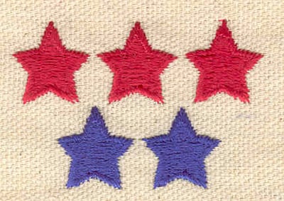 Embroidery Design: Rows of stars<br> 1.94w X 1.31h