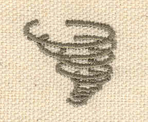 Embroidery Design: Tornado<br> 0.91w X 0.86h