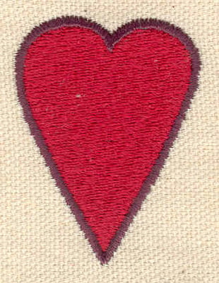 Embroidery Design: Heart<br> 1.42w X 1.89h