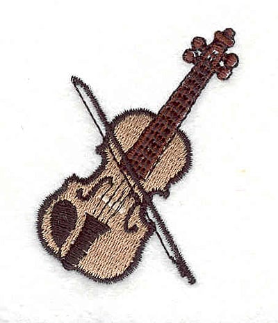 Embroidery Design: Violin <br>2.13" X 1.54"