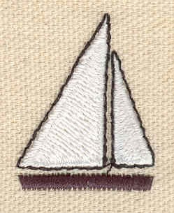 Embroidery Design: Sailboat <br> 1.00w X 1.28h