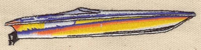 Embroidery Design: Powerboat<br> 4.36w X 0.87h