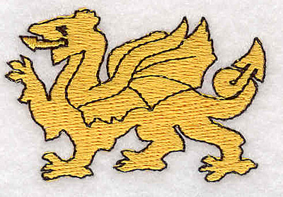 Embroidery Design: Dragon D<br>1.49"Hx2.27"W
