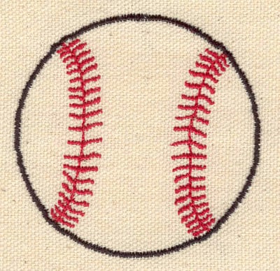 Embroidery Design: Baseball d<br> 2.54w X 2.54h