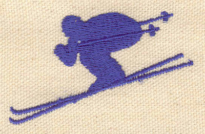 Embroidery Design: Skier<br> 2.46w X 1.56h