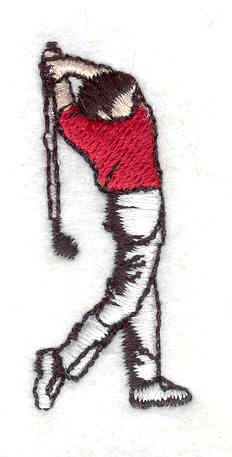 Embroidery Design: Golfer 2 <br>0.78"w X 1.84"h | Embroidery Legacy Embroidery Design: Golfer 2 <br>0.78"w X 1.84"h