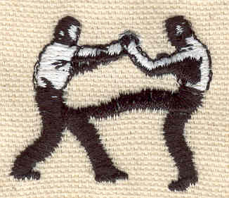 Embroidery Design: Kickboxing<br> 1.39w X 1.25h