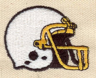 Embroidery Design: Football helmet white<br> 1.52w X 2.45h