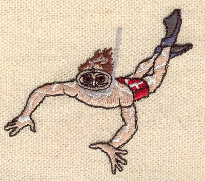 Embroidery Design: Diver <br> 2.61w X 2.28h