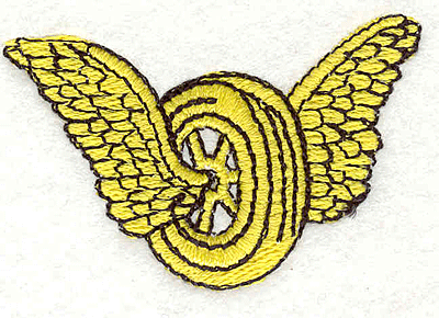 Embroidery Design: Wheel<br> 1.31" X 2.07"