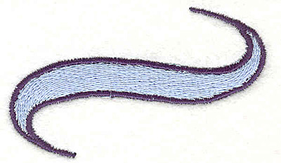Embroidery Design: Banner Swirl<br>1.66" x 2.74"