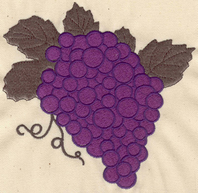 Embroidery Design: Grape Cluster<br> 5.35w X 5.18h