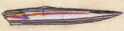 Embroidery Design: Speed boat<br> 3.74w X 0.60h