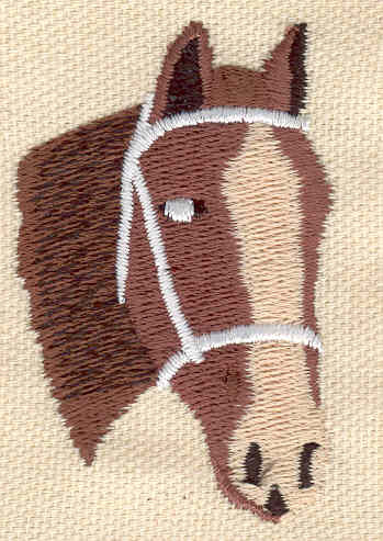 Embroidery Design: Horse head<br> 1.53w X 2.27h