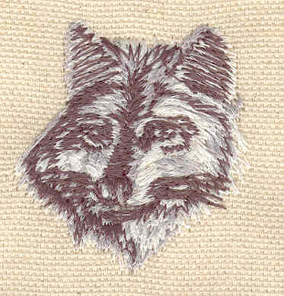 Embroidery Design: Wolf Head B<br> 1.60w X 1.72h