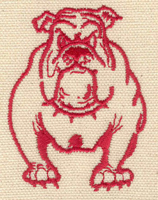 Embroidery Design: Bulldog<br>1.98w X 2.68h