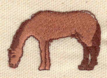 Embroidery Design: Horse grazing<br> 1.60w X 1.07h