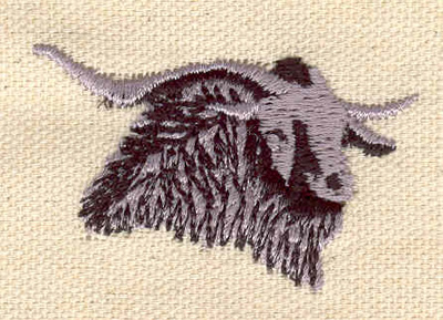Embroidery Design: Ram head C  <br> 1.26"h x 1.93"w