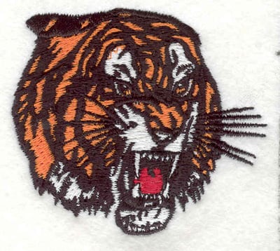 Embroidery Design: Tiger head E <br>2.82"w X 2.43"h