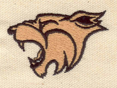 Embroidery Design: Cougar head<br> 2.20w X 1.49h