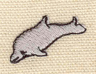 Embroidery Design: Dolphin F<br> 1.07w X 0.65h