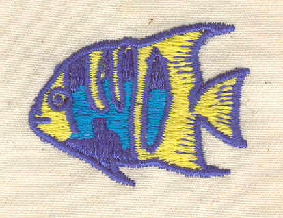 Embroidery Design: Tropical fish <br> 1.61w X 1.22h