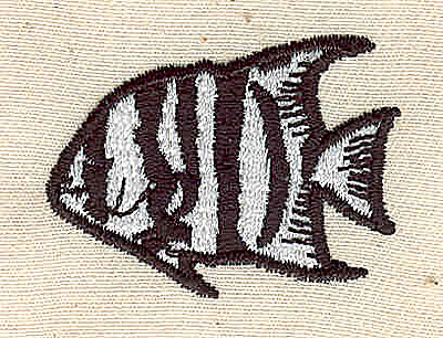 Embroidery Design: Tropical fish <br> 1.61w X 1.22h
