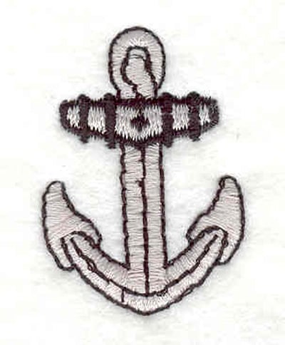 Embroidery Design: Anchor C <br>1.07"w X 1.54"h