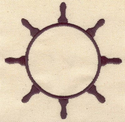 Embroidery Design: Ship's wheel<br> 3.79w X 3.79h