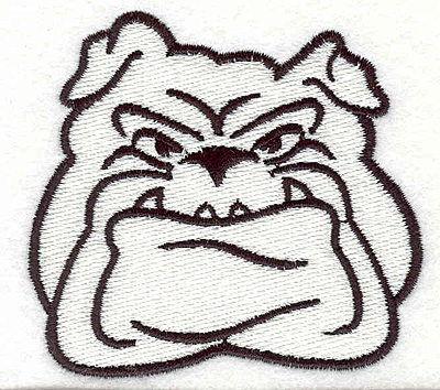 Embroidery Design: Bulldog N<BR>2.79" x 3.01"