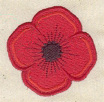 Embroidery Design: Poppy<br> 2.02w X 2.02h | Embroidery Legacy Embroidery Design: Poppy