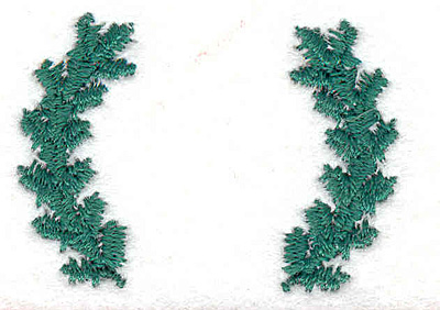 Embroidery Design: Wreath 8<br> 1.31" X 1.82"