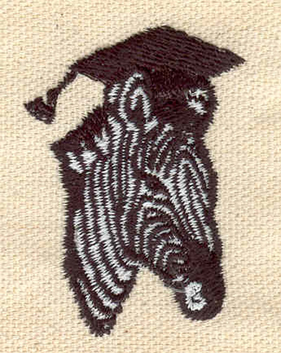 Embroidery Design: Zebra<br> 1.38w X 1.92h