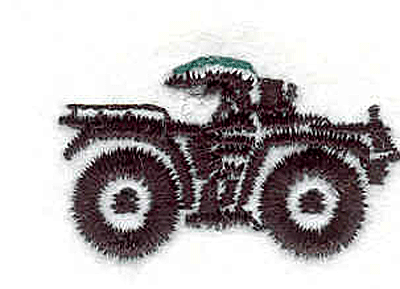 Embroidery Design: 4-Wheeler<br> 0.74" X 1.28"