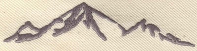Embroidery Design: Mountain range<br> 4.22w X 0.93h