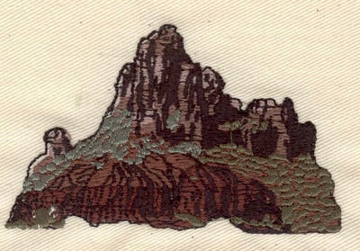 Embroidery Design: Mountain with forest<br> 3.34w X 2.02h