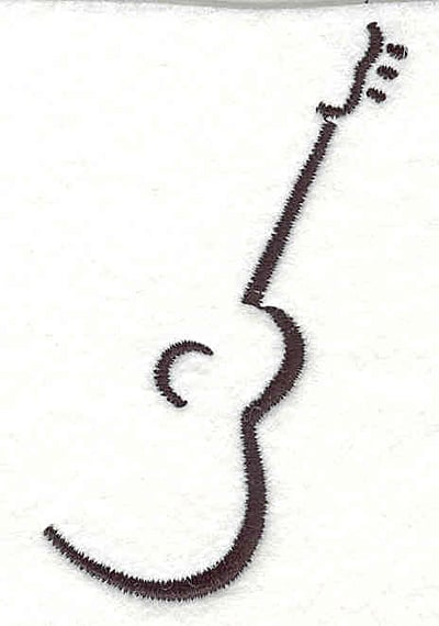 Embroidery Design: Guitar 3 <br>3.04" X 1.97"