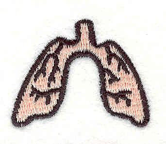 Embroidery Design: Lungs 3<br> 1.14w X 1.42h