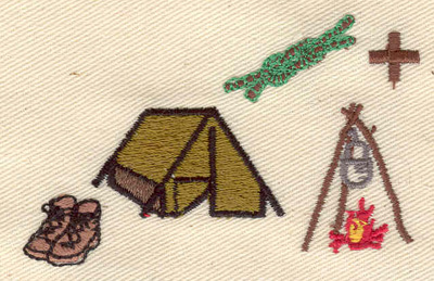 Embroidery Design: Campsite<br> 2.92w X 1.82h