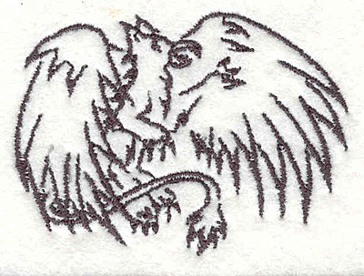 Embroidery Design: Griffin F<br>2.07"Hx2.82"W