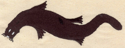 Embroidery Design: Otter<br> 5.93w X 2.26h