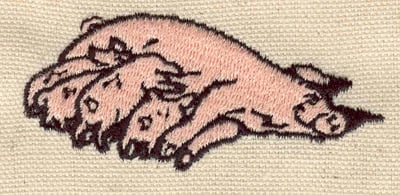 Embroidery Design: Pigs <br> 2.80w X 1.27h