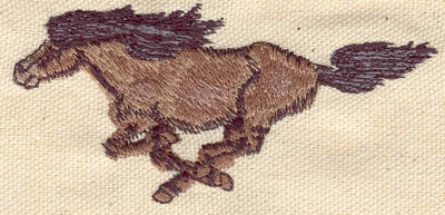 Embroidery Design: Horse galloping<br> 3.53w X 1.63h