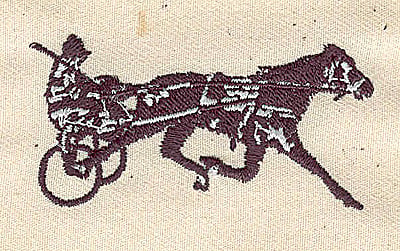 Embroidery Design: Pacer or trotter racing<br>1.44in. H x 2.65in. W
