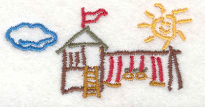 Embroidery Design: Jungle Gym <br>3.03"w X 1.53"h