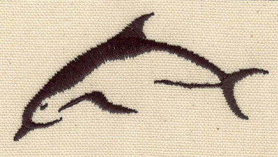Embroidery Design: Dolphin H<br>3.46w X 1.80h