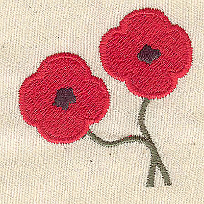 Embroidery Design: Poppies<br> 1.91w X 1.98h