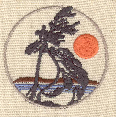 Embroidery Design: Lake scene <br> 2.31"h x 2.31"w